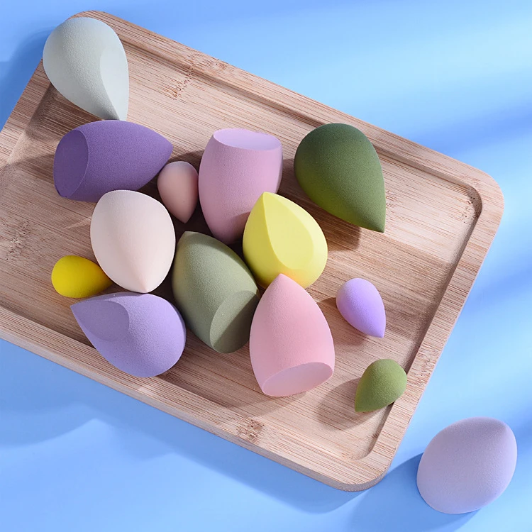 Custom Logo 14pcs Makeup Sponge set Foundation Latex Free Beauty Cosmetics Puff Face Makeup Sponges With Bottle