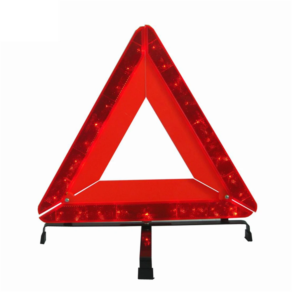 High Quality Emergency Safety Reflective Folding Car Warning led light triflash Sign Triangle