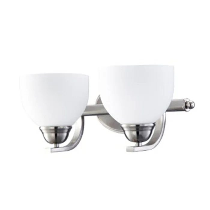 luxury 2 lamps Opal Glass Brushed Nickel E26 High CRI No Flicker hotel bedroom lighting Vanity Wall Mounted lamp