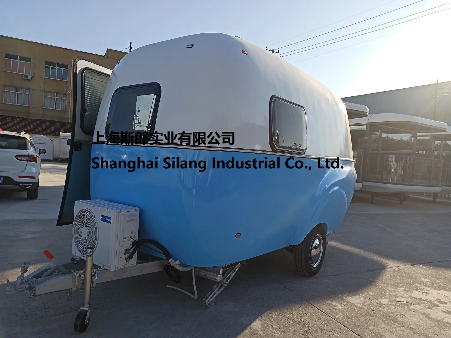 Fiberglass Manufacturer supplied Customized SL-CC-3 Elephant shape towbar mobile house travel trailer
