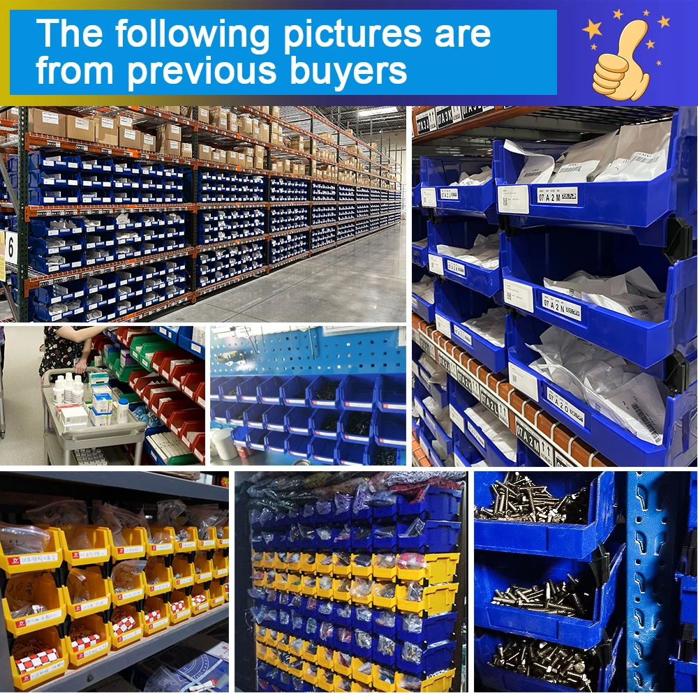 Stackable Storage bins Wall Mounted Hanging Bins Parts Storage Organizer Garage Storage Bins For Hardware