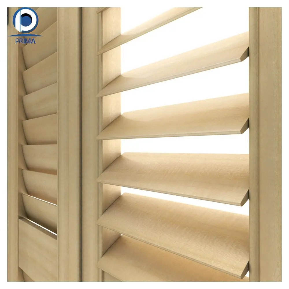 Prima Best Sale Wooden Louver Wood Horizontal Window Venetian Blinds