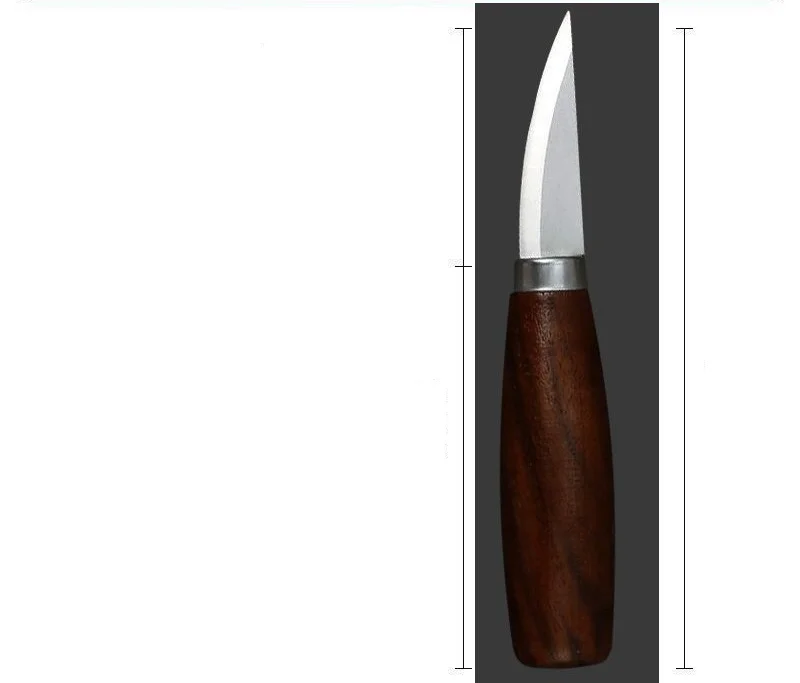 Handmade Steel Curved Paring Scraper Tool Carving Knife with Walnut Wood Handle