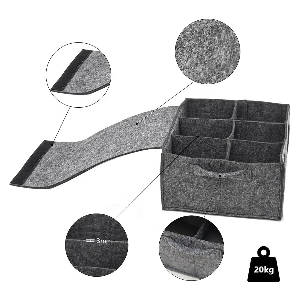 Portable and Foldable Camping Accessories Durable Felt Motorhome Cup Holder Carrier for 6 Cups