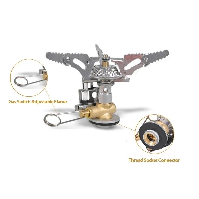 Portable Folding Outdoor Stove Cookware Gas Burner Mini Small Butane Camping Stove for Hiking Picnic BBQ Gas Stove