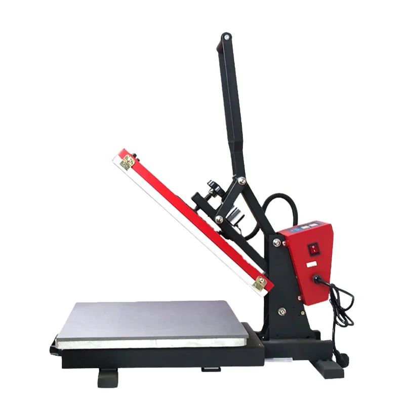 CUYI Auto open 38*38 cm heat press machines electric semi automatic with drawer sublimation machine