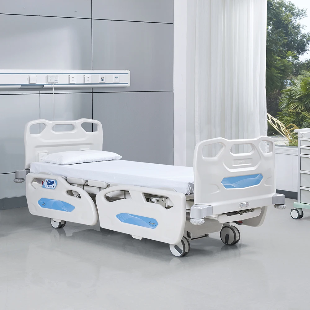 HaoHan 007-A Hot Sell ABS Side Rails Transfer Paient ICU Bed 6 Functions Remote Control Electric Bed with Weighing System