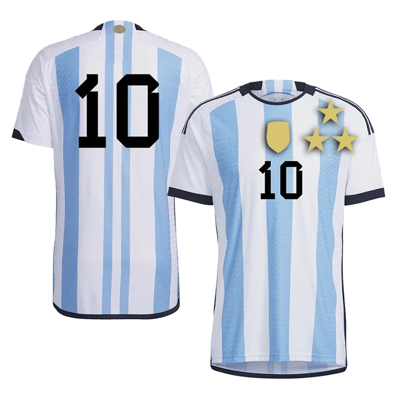 3 Star National Team No. 10 Jersey Player Version Soccer Jersey Home Football Shirt Match Football Uniform Custom Number Name