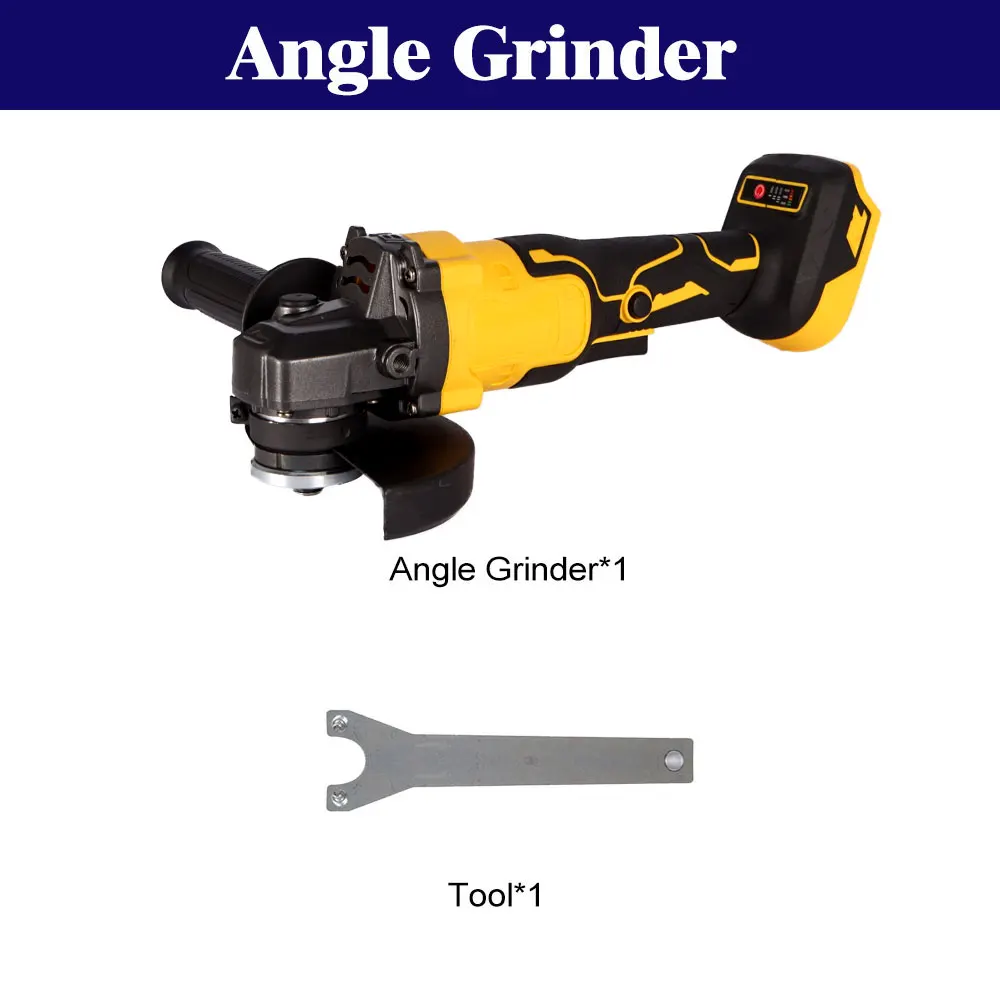 Brushless Angle Grinder M14 14000Rpm 3 Gears Variable Cutting Grinding Polishing Power Tool 18v