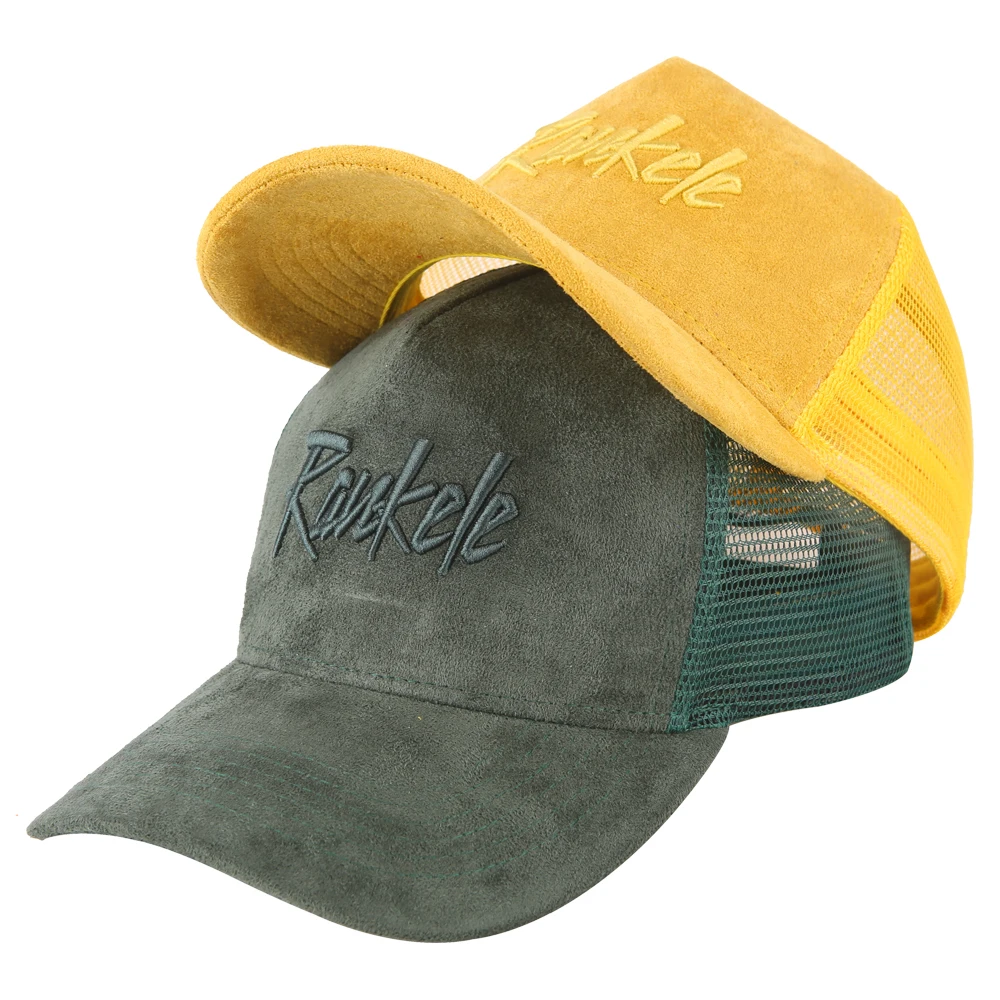 Custom Your Design Logo High Quality Black Mesh embroidery 5 Panel Trucker Hat