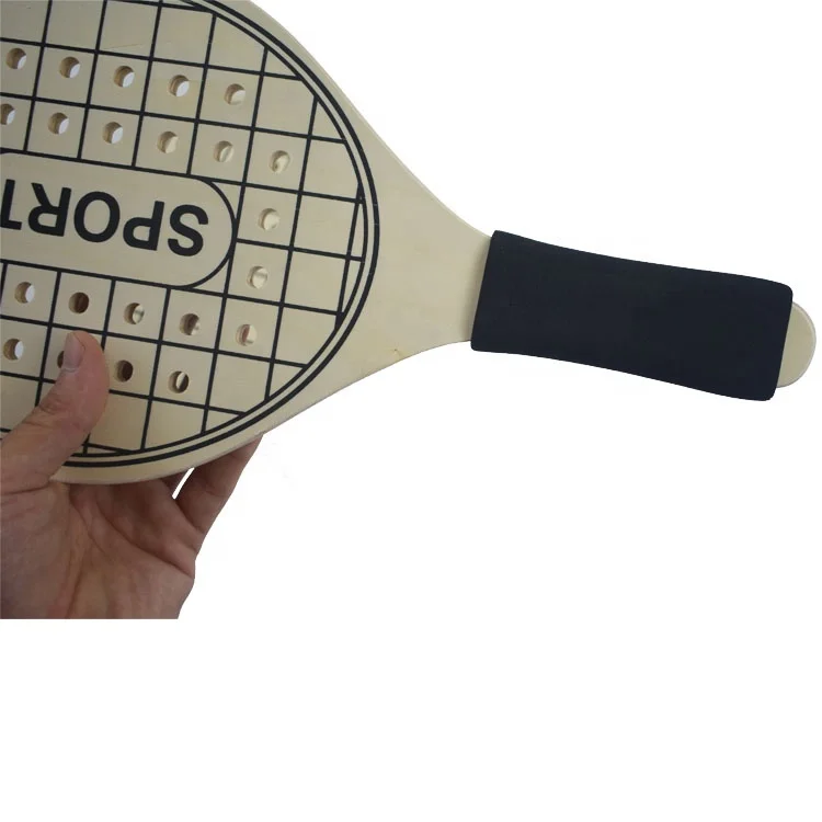 China Plywood Wooden Racket  Beach Balance Board Paddle Bat Set