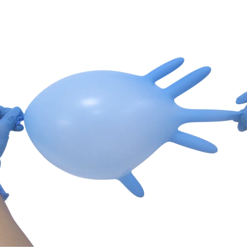 Wholesale Non- Medical Glove En455 En374 Non Sterile 100 Pcs/Box Powder Free Disposable Nitrile Gloves Blue 3.5 mil