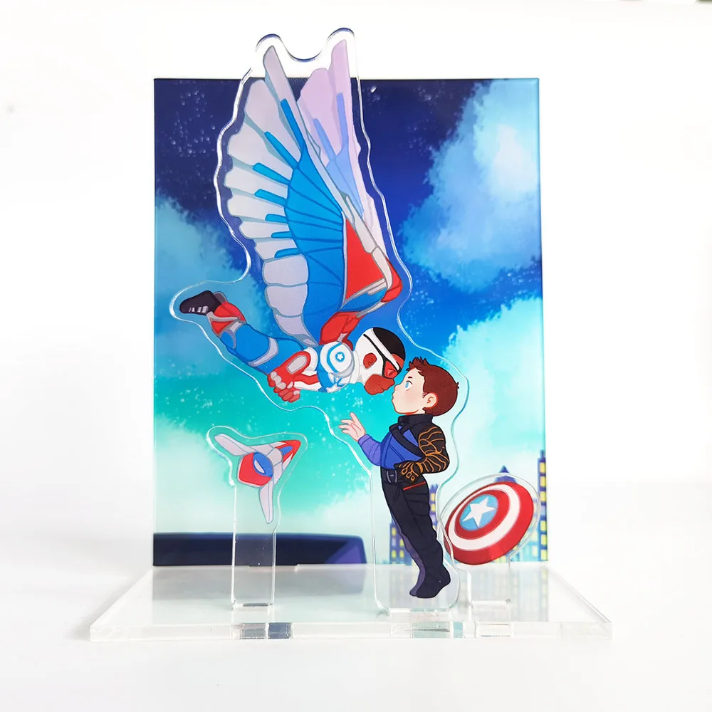 Custom anime image printed acrylic standees combined with multiple acrylic pieces