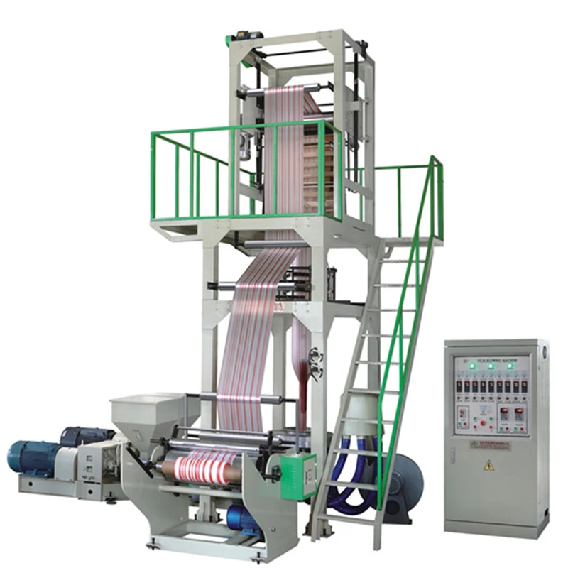 Multi color screw two color striped extruder HDPE film blowing machine double color winder blown film extruder machine