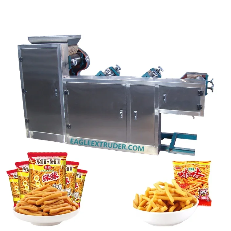 Jinan Eagle New Automatic PLC Bearing Core Equipment Easy Operate Snack Machine Making Fried Wheat Flour Crackers/Sticks Food