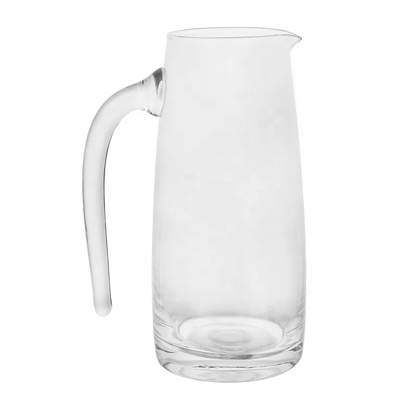 Glass Water Pitcher with Spout 51 Oz Elegant Serving Carafe for Water, Juice, Sangria, Lemonade, and Cocktails Beverage Pitcher