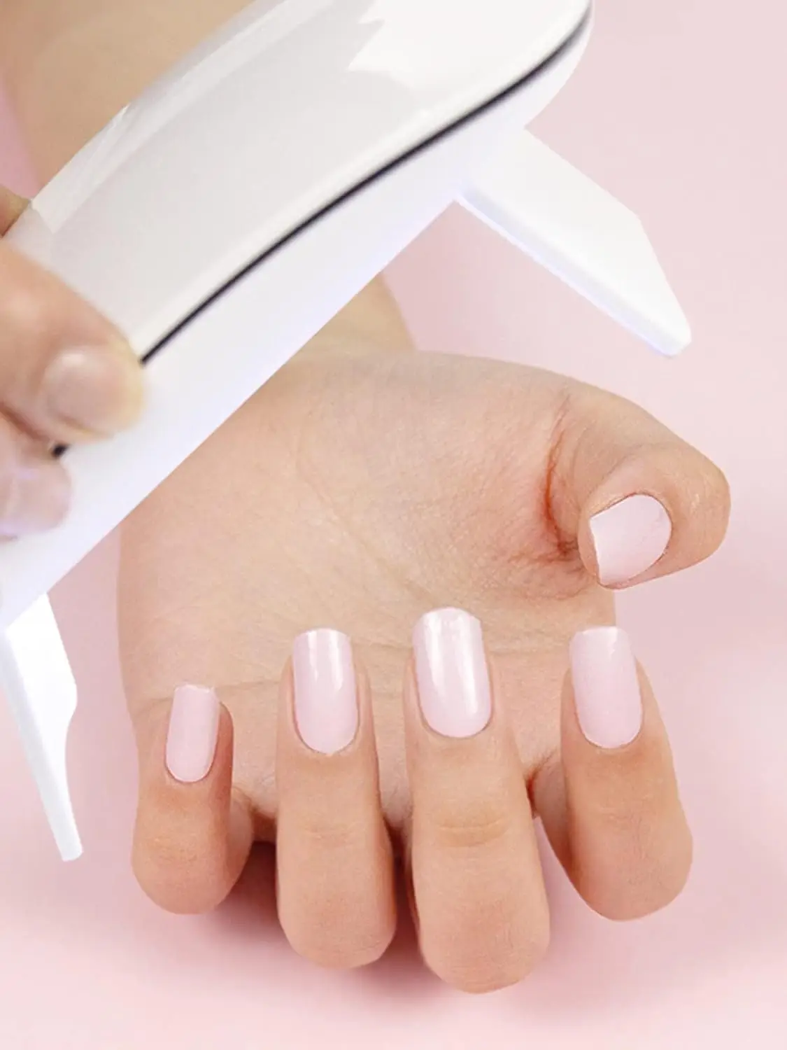 Long lasting Semi Cured Gel Nail Strips 20pcs Pink Gel Nail Art Stickers