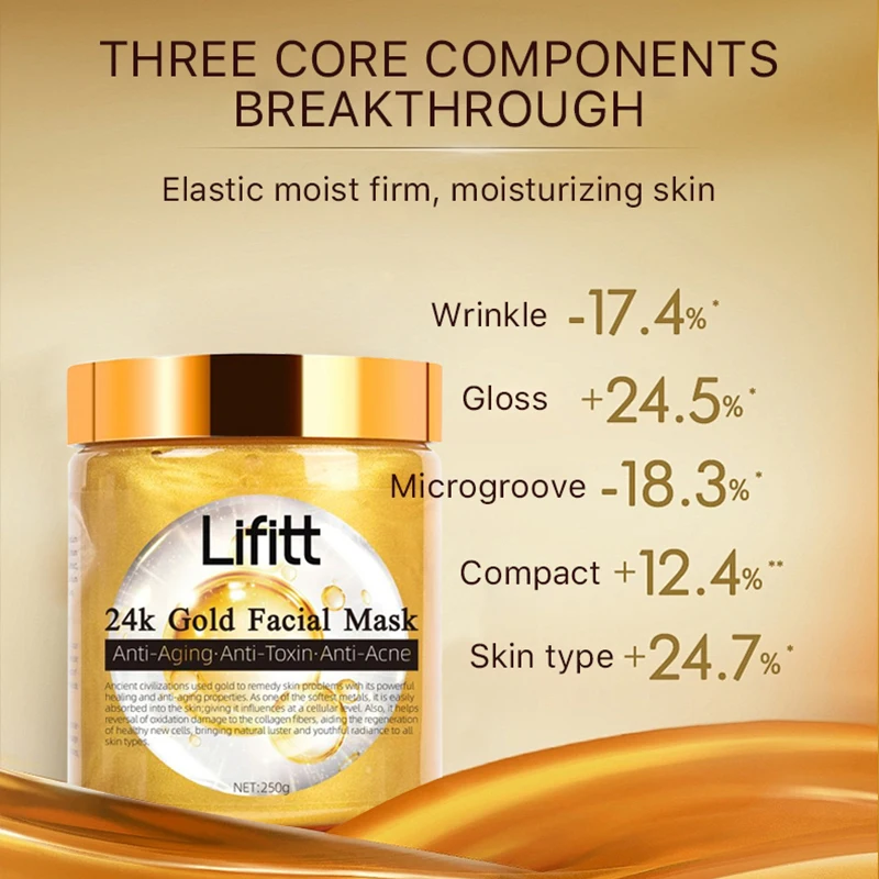 LIFITT private price Lifitt 24k gold facial mask anti aging acne brightening moisturizing face skin care face mask