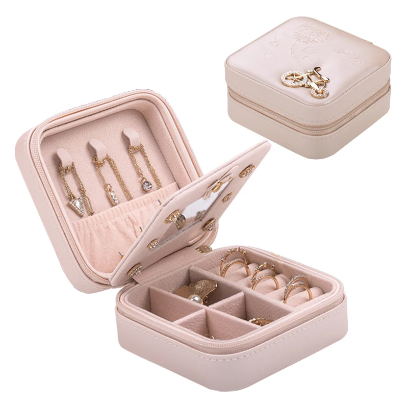 Retro Copper Glass Cosmetic Jewelry Display Storage Clamshell Box Glass Serving Trays for Weddings Europe Jewelry Package 100pcs