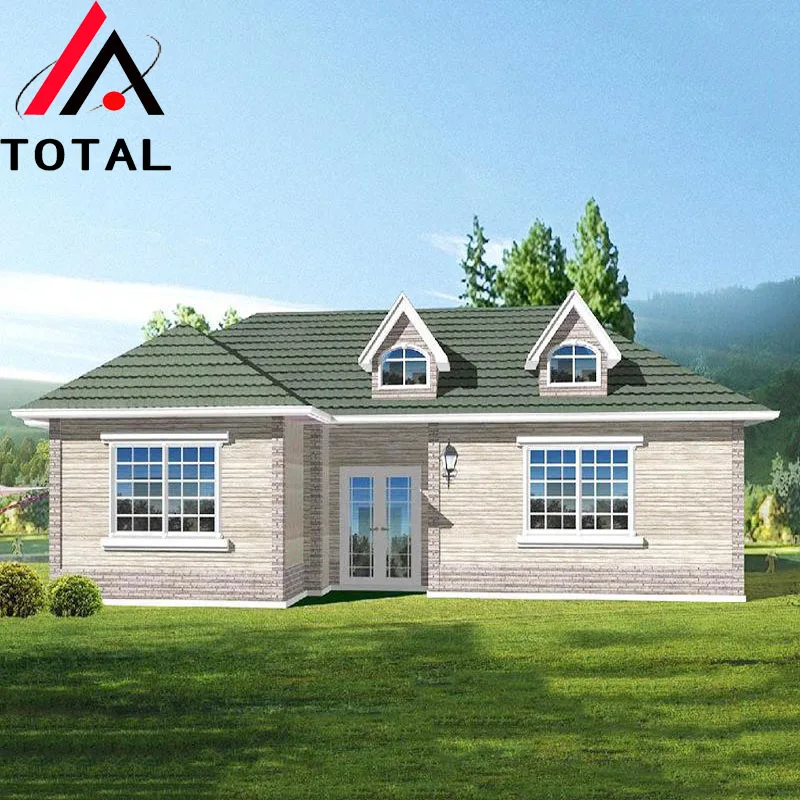 One Storey Customized Fast Construction Light Steel Structure Prefabricated House Villa