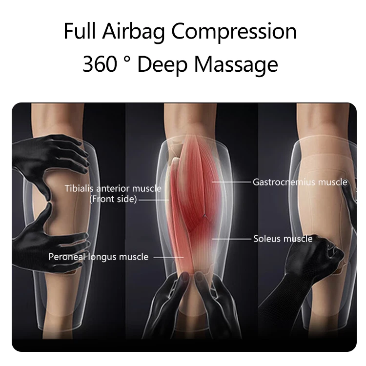Leg Massager Air Compression For Blood Circulation And Pain Relief Pressotherapy Electric Kneading Airbag Calf Wrap Massage