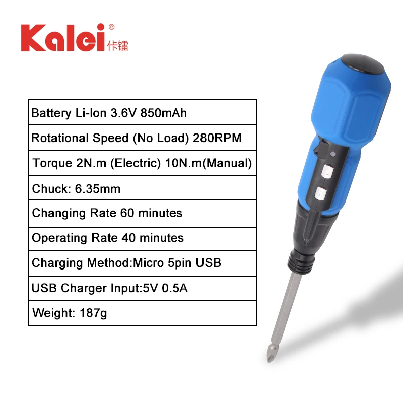 3.6V Rechargeable Automatic Cordless Power Electric Magnetic Screwdriver Battery Screwdriver for Household Works