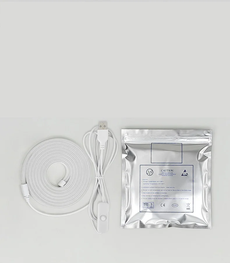 Button 5V USB light strip LED waterproof flexible atmosphere back adhesive low voltage 2835 self-adhesive light strip set