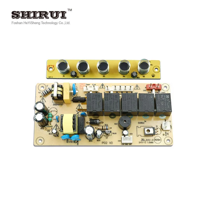 Factory direct sales high quality range hood parts 5-key button kitchen chimney pcb boards