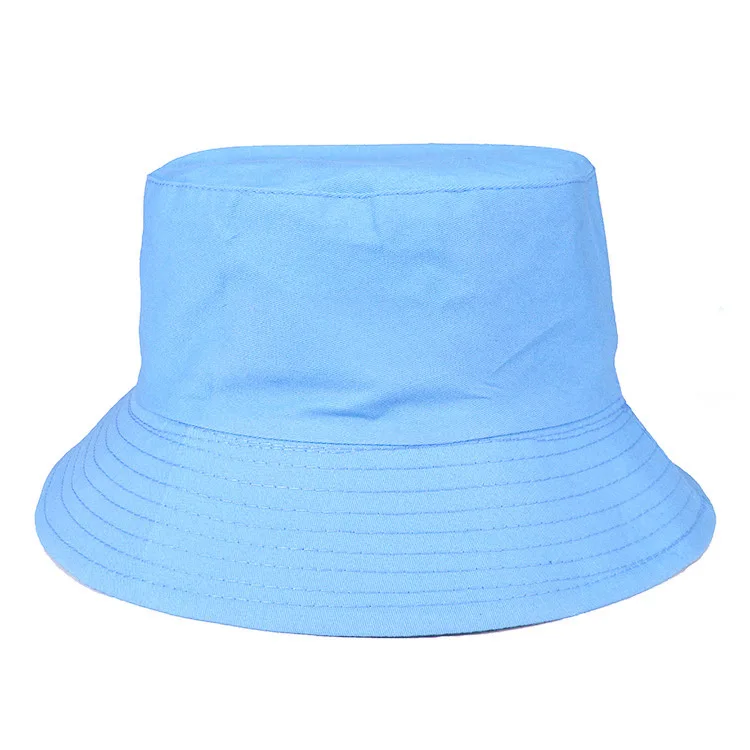 Wholesale Customize Embroidered Logo Wide Brim Blank Solid Color Fisherman Caps Casual Plain Buckets Hats