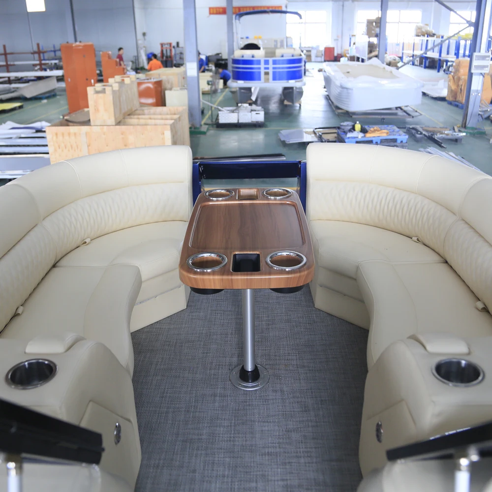 22FT Aluminum Pontoon Boat Mini Pontoon Boats KINLIFE  Manufacture in 2023