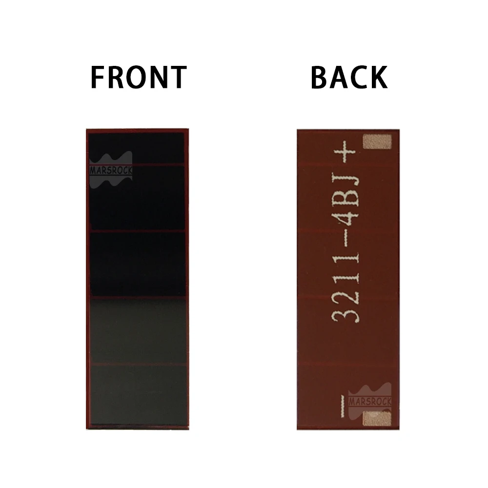 MarsRock 2V 7.9uA 32*11mm Dim Lux Amorphous Silicon Solar Cell Thin Mini Small Solar Panel Light indoor for Indoor Any Dim Light