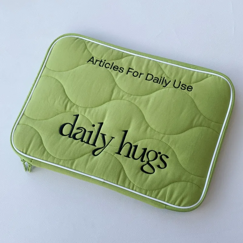 Сумка для ноутбука 14 дюймов, мягкая защитная модная стеганая сумка с вышивкой, новый дизайн, сумка для ноутбука