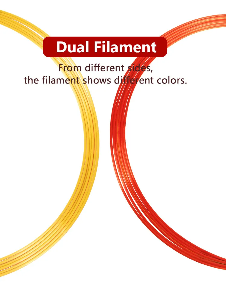 iSANMATE New released dual color filament 1.75mm silk pla for 3D printer filament great packing