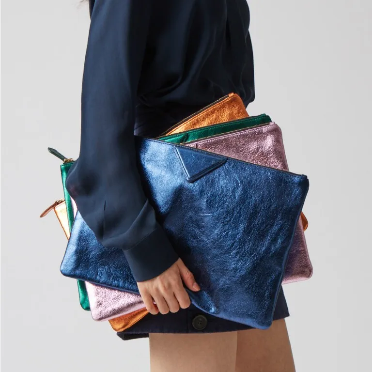 New Arrivals Large Size Womens Wristlets Leather Clutch Bag Evening Bags Ladies Hand Bags Purses
