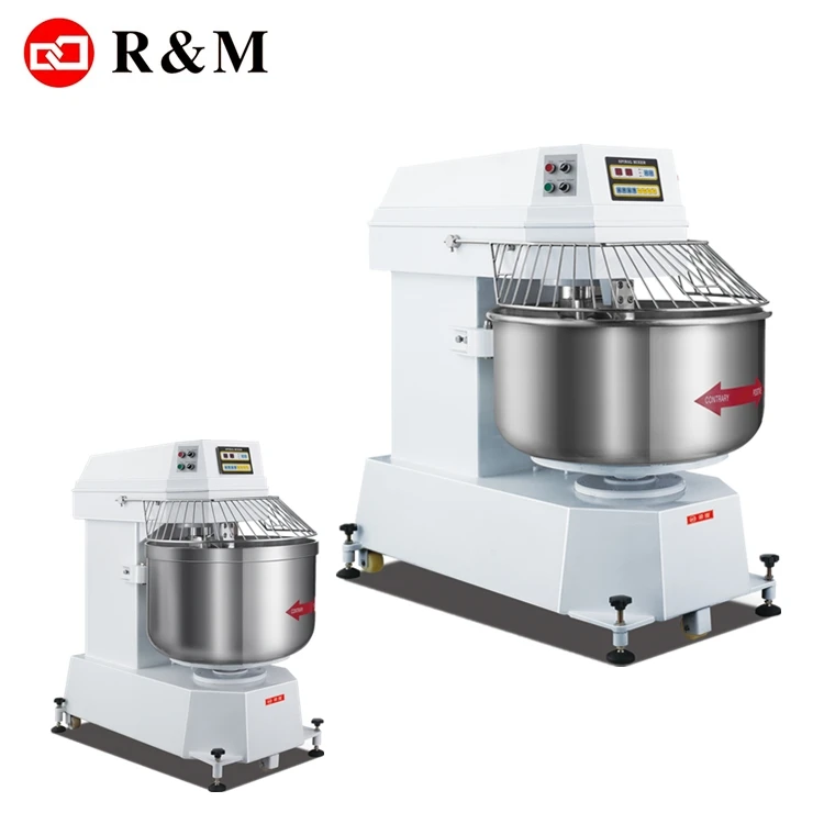 Flour dough mixing machine baking 25kg 50kg 75kg 100kg spiral mixer Flour mixing pizza dough industrial bread mixer prices sale