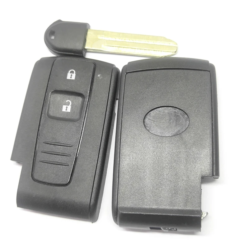 Remote Blank Key Cover Case Shell Fob 2/3 Buttons For T-oyota Prius Corolla Verso 2004-2009 Smart Card Uncur Toy43 Blade