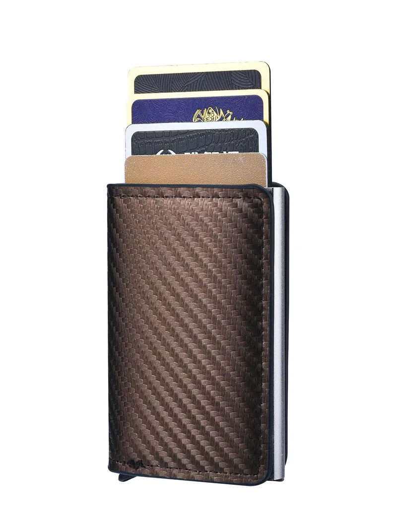 Customized Logo Rfid Blocking Aluminum Metal Wallet Minimalist Wallet Credit Card Holder With Money Clip