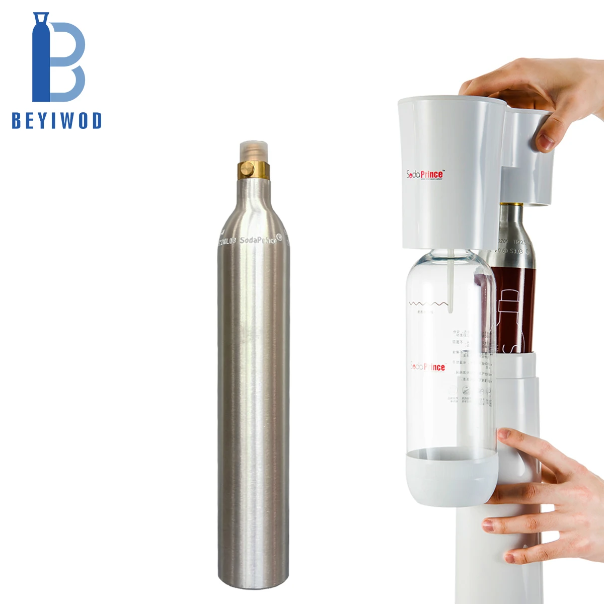 New portable soda 60L co2 bottle aluminum co2 cylinder for beverage use