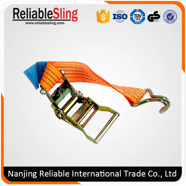 3000lbs 38mmx5m plastic ratchet truck loading tensioner belt with hooks