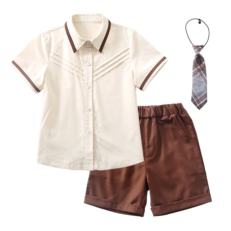 OEM Twill Poplin Embroidery Printed Logo Teen Boys Girls High School Uniforms Students White Shirt With Custom material fabric