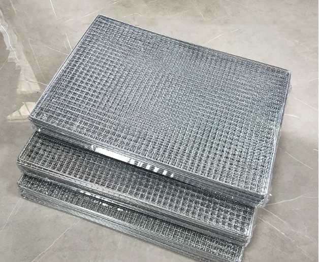 Reusable outdoor cooking rectangular Stainless steel big BBQ Barbecue grill grilling mesh wire net