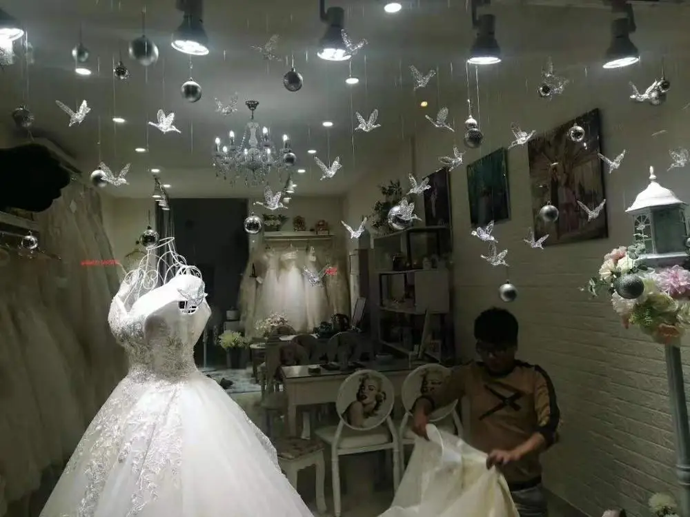 Wedding Decoration Acrylic Bird Wedding Ceiling Pendant Water Droplets Accessories Party Decoration DIY Wedding Favors Gift