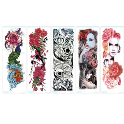 Full Arm Long Lasting Skull Waterproof Tattoo Sticker For Men & Women