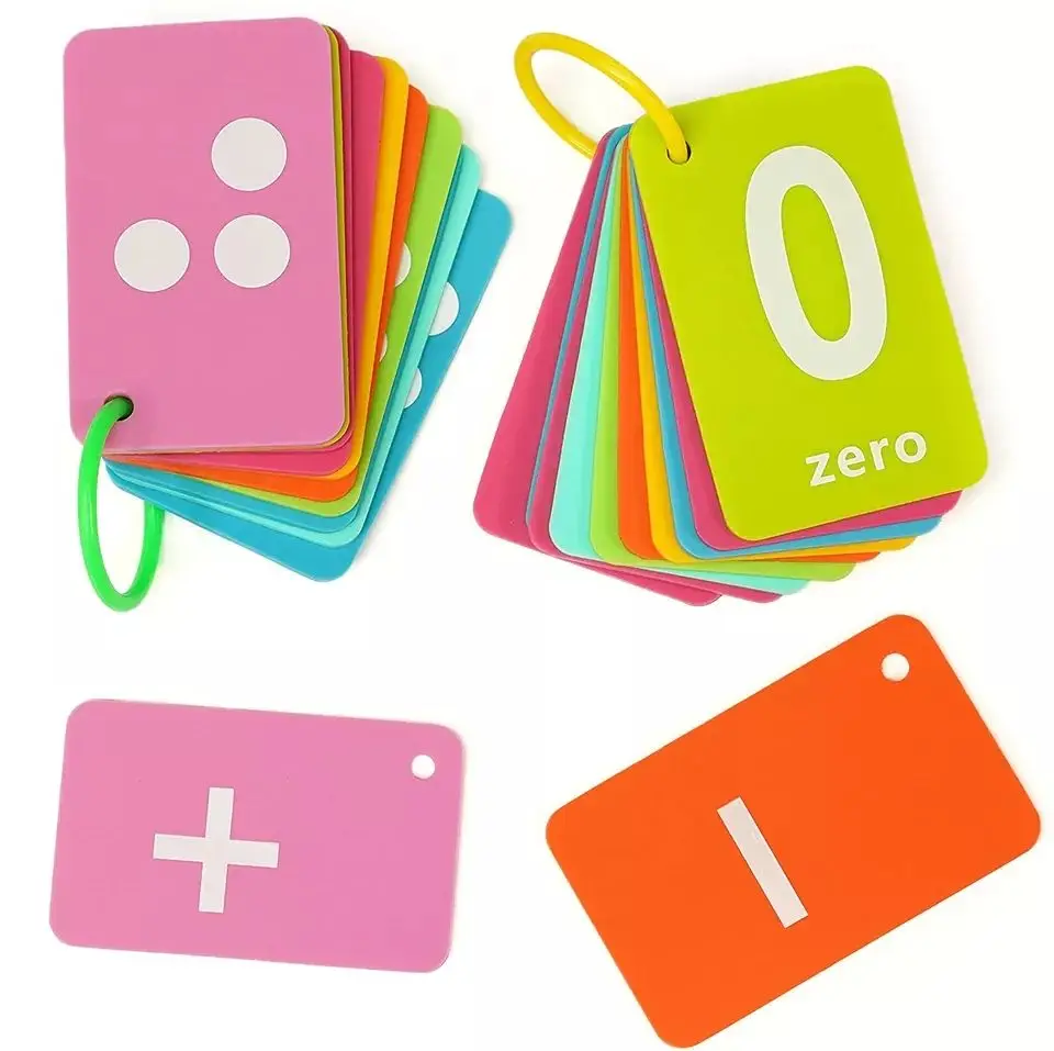 Early childhood education flash card recognition card matching shape English alphanumeric recognition card