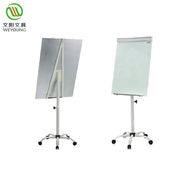 Top Sale 4Mm Tempered Glass Standard Flip Chart Magnet White Board