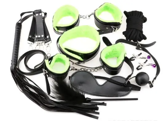Sex Bondage BDSM Kit Restraint Sets with Adjustable Handcuffs Collar Ankle Cuff Dice Beads Anal Plug Adult Games Sex Toys for Me