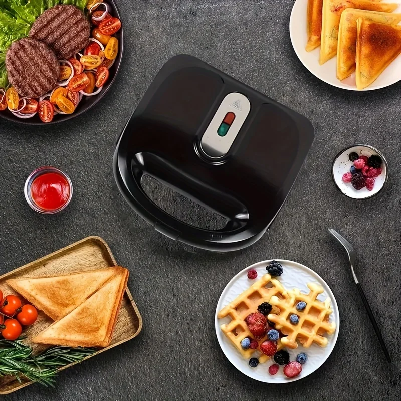 3 in 1 electric sandwich maker with removable stainless steel European standard plug breakfast toaster sandwich waffle maker