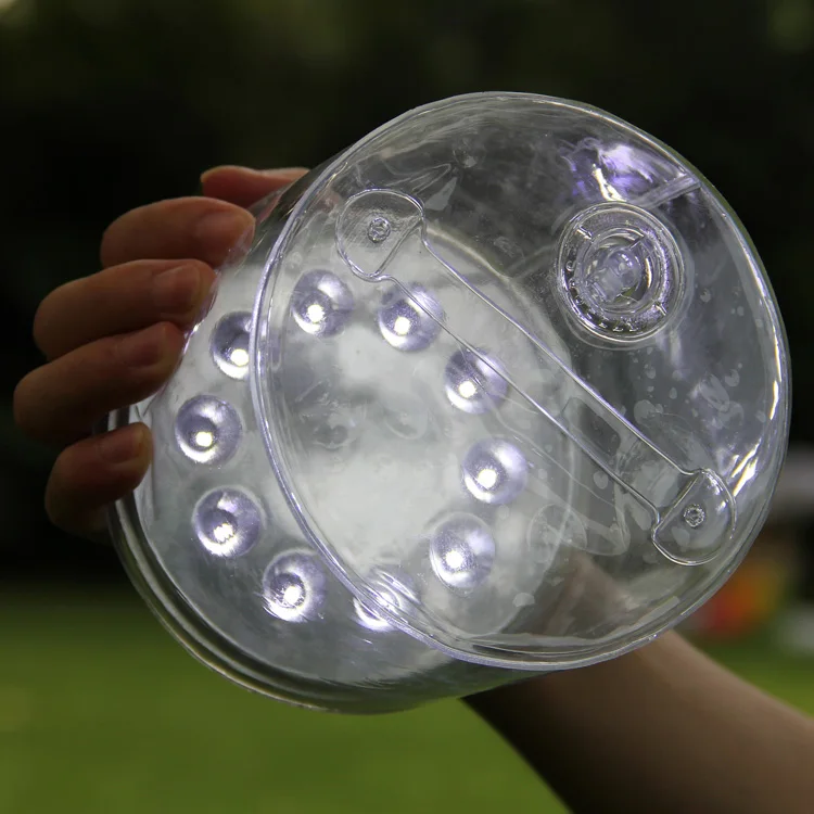 Outdoor Colorful RGB light inflatable solar charging Lamp waterproof LED light for Christmas party Garden Camping Lights