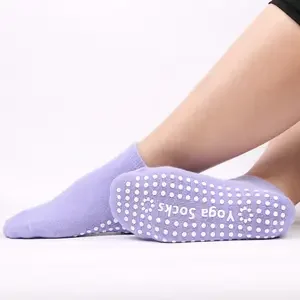 Custom 100% Cotton Non Slip Straps Yoga Socks for Women Summer Anti-slip Ballet Dance Barefoot Grips Pilates Socks