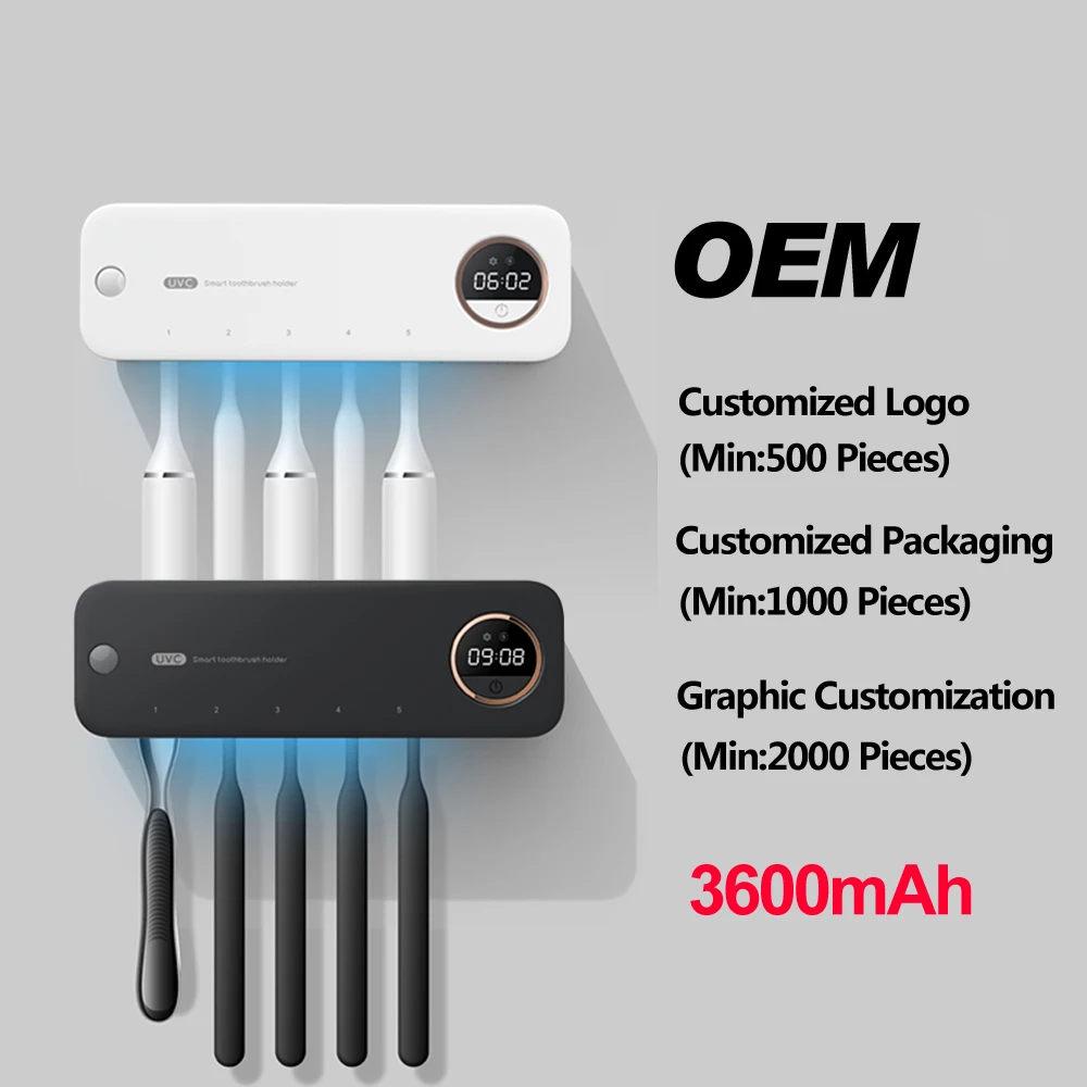 Wholesale OEM portable sterilise smart uv ultraviolet light sanitizing holder case steriliser sanitizer toothbrush sterlizer